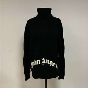 Authentic Palm Angels Black Turtleneck Sweater, Size L